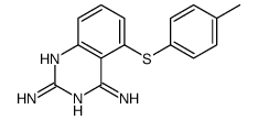 5-(4-甲苯硫基)-2,4-二氨基喹唑啉结构式