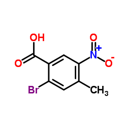 2-Bromo-4-methyl-5-nitrobenzoic acid结构式