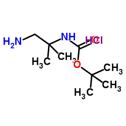 2-N-boc-2-甲基-1,2-丙二胺盐酸盐结构式