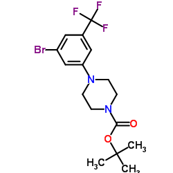 2-Methyl-2-propanyl 4-[3-bromo-5-(trifluoromethyl)phenyl]-1-piperazinecarboxylate Structure