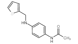 N-(4-[(噻吩-2-基甲基)-氨基]-苯基)-乙酰胺结构式