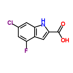 6-Chloro-4-fluoro-1H-indole-2-carboxylic acid Structure