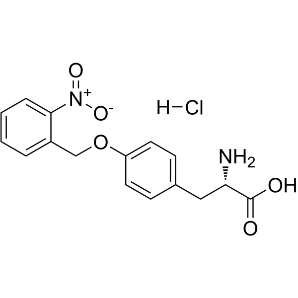 (S)-2-氨基-3-(4-((2-硝基苄基)氧基)苯基)丙酸盐酸盐结构式
