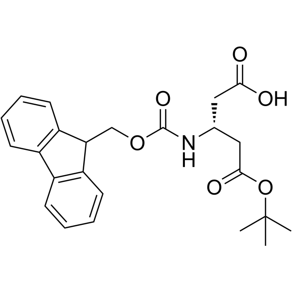 N-芴甲氧羰基-L-BETA-谷氨酸 5-叔丁酯结构式