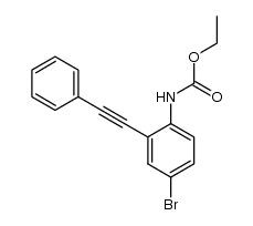Ethyl 4-bromo-(2-phenylethynyl)phenylcarbamate结构式