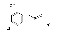 methylsulfinylmethane,platinum(2+),pyridine,dichloride Structure