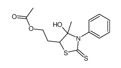 2-(4-hydroxy-4-methyl-3-phenyl-2-sulfanylidene-1,3-thiazolidin-5-yl)ethyl acetate Structure