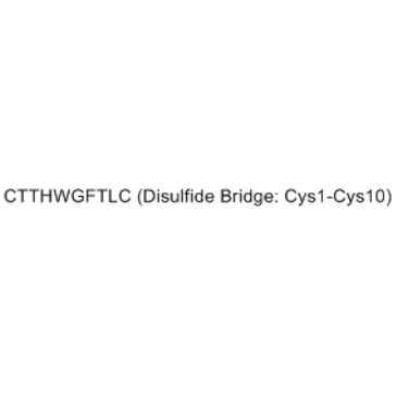 H-Cys-Thr-Thr-His-Trp-Gly-Phe-Thr-Leu-Cys-OH (Disulfide bond) structure