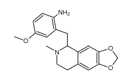 4-methoxy-2-(6-methyl-5,6,7,8-tetrahydro-[1,3]dioxolo[4,5-g]isoquinolin-5-ylmethyl)-aniline结构式