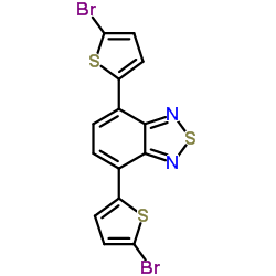 4,7-双(2-溴-5-噻吩基)-2,1,3-苯并噻二唑结构式