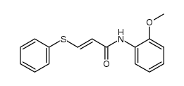 N-(2-methoxyphenyl)-3-(phenylthio)acrylamide结构式