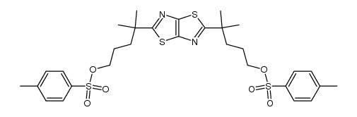 2,5-bis-[1,1-dimethyl-4-(toluene-4-sulfonyloxy)-butyl]-thiazolo[5,4-d]thiazole结构式