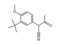 α-Acetyl-3-tert-butyl-4-methoxy-benzylcyanid Structure