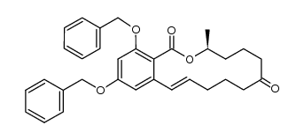 2-[10(S)-Hydroxy-6-oxo-trans-1-undecenyl]-4,6-bis(benzyloxy)benzoic Acid μ-Lacton结构式