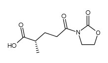 (2S)-2-methyl-5-oxo-5-(2-oxo(1,3-oxazolidin-3-yl))pentanoic acid结构式