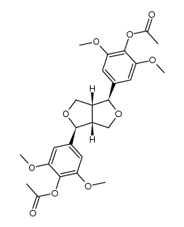 (+/-)-1c,4c-Bis-(4-acetoxy-3,5-dimethoxy-phenyl)-(3ar,6ac)-tetrahydro-furo[3,4-c]furan结构式