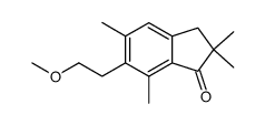 2,3-Dihydro-6-(2-methoxyethyl)-2,2,5,7-tetramethyl-1H-inden-1-one结构式