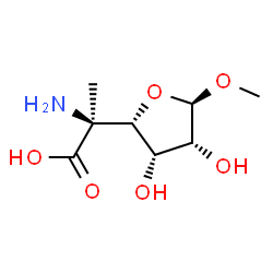 alpha-L-Mannofuranosiduronic acid, methyl 5-amino-5-deoxy-5-C-methyl- (9CI)结构式