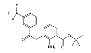tert-butyl 3-amino-4-[2-oxo-2-[3-(trifluoromethyl)phenyl]ethyl]pyridine-2-carboxylate Structure