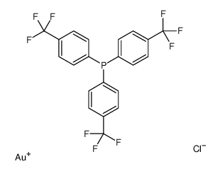 氯[三(对三氟甲基苯基)膦]金(I)结构式