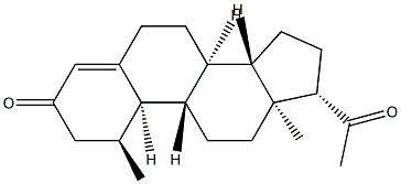 1α-Methyl-19-norpregn-4-ene-3,20-dione结构式