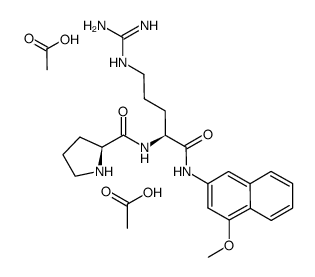 Pro-Arg 4-methoxy-β-naphthylamide acetate salt结构式