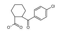 TRANS-2-(P-CHLOROBENZOYL)-1-CYCLOHEXANECARBOXYLIC ACID,结构式