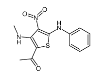 1-[5-anilino-3-(methylamino)-4-nitrothiophen-2-yl]ethanone Structure