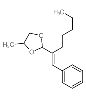 1,3-Dioxolane,4-methyl-2-[1-(phenylmethylene)hexyl]-结构式