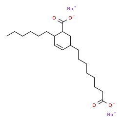 disodium 5(or 6)-carboxylato-4-hexylcyclohex-2-ene-1-octanoate Structure