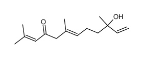 (E)-10-hydroxy-2,6,10-trimethyl-dodeca-2,6,11-trien-4-one Structure