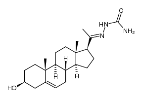 3β-hydroxy-pregn-5-en-20-one semicarbazone Structure