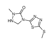 2-methyl-4-(5-methylsulfanyl-1,3,4-thiadiazol-2-yl)-1,2,4-triazolidin-3-one Structure