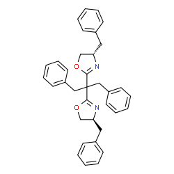 (4S,4'S)-2,2'-(1,3-二苯基丙烷-2,2-二基)双(4-苄基-4,5-二氢恶唑)结构式