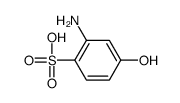 2-amino-4-hydroxybenzenesulfonic acid Structure