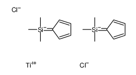 cyclopenta-2,4-dien-1-yl(trimethyl)silane,titanium(4+),dichloride结构式