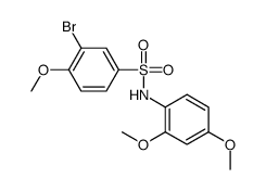 3-bromo-N-(2,4-dimethoxyphenyl)-4-methoxybenzenesulfonamide结构式