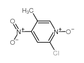 2-氯-5-甲基-4-硝基吡啶-N-氧化物结构式