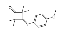 3-(4-methoxyphenyl)imino-2,2,4,4-tetramethylcyclobutan-1-one结构式