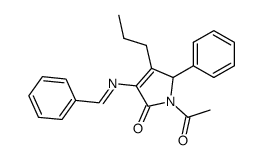 1-acetyl-3-benzylideneamino-5-phenyl-4-propyl-1,5-dihydro-pyrrol-2-one Structure