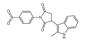 3-(2-methyl-1H-indol-3-yl)-1-(4-nitrophenyl)pyrrolidine-2,5-dione结构式
