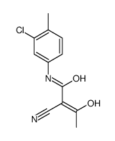 N-(3-chloro-4-methylphenyl)-2-cyano-3-hydroxybut-2-enamide结构式