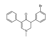 3-(3-bromophenyl)-1-methyl-5-phenyl-2,3-dihydropyridin-4-one Structure