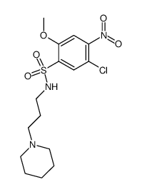 5-chloro-2-methoxy-4-nitro-N-(3-piperidin-1-yl-propyl)-benzenesulfonamide Structure