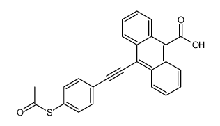 10-[2-(4-acetylsulfanylphenyl)ethynyl]anthracene-9-carboxylic acid结构式