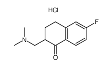 6-Fluoro-2-[(dimethylamino)methyl]-3,4-dihydro-1(2H)-naphthalenone, hydrochloride Structure