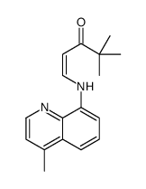 4,4-dimethyl-1-[(4-methylquinolin-8-yl)amino]pent-1-en-3-one Structure