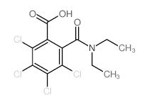 Benzoic acid,2,3,4,5-tetrachloro-6-[(diethylamino)carbonyl]- Structure