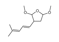 2,5-dimethoxy-3-(4-methylpenta-1,3-dienyl)oxolane结构式