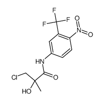 3-chloro-2-hydroxy-2-methyl-N-(4-nitro-3-(trifluoromethyl)phenyl)propanamide结构式